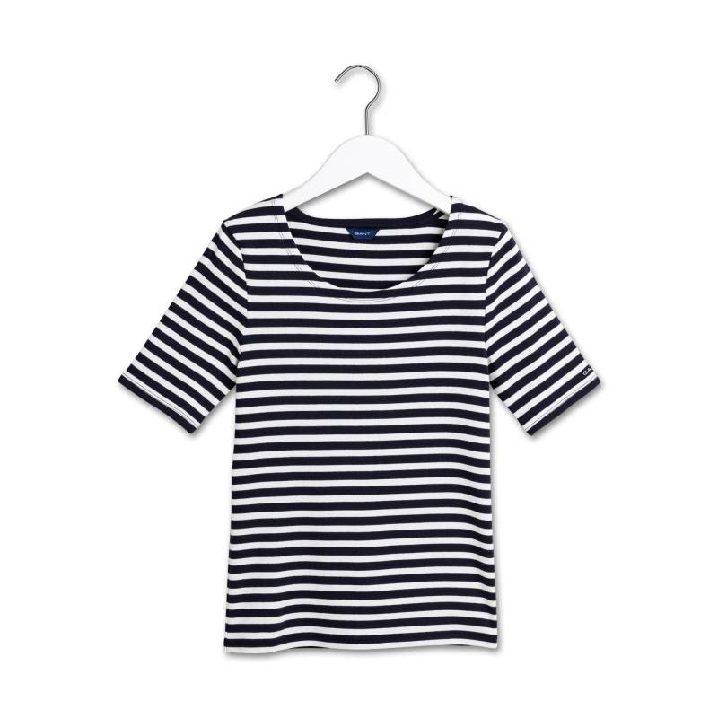 Gant - T-Shirt, kurzarm, für Damen, Dunkelblau, Größe M von Gant