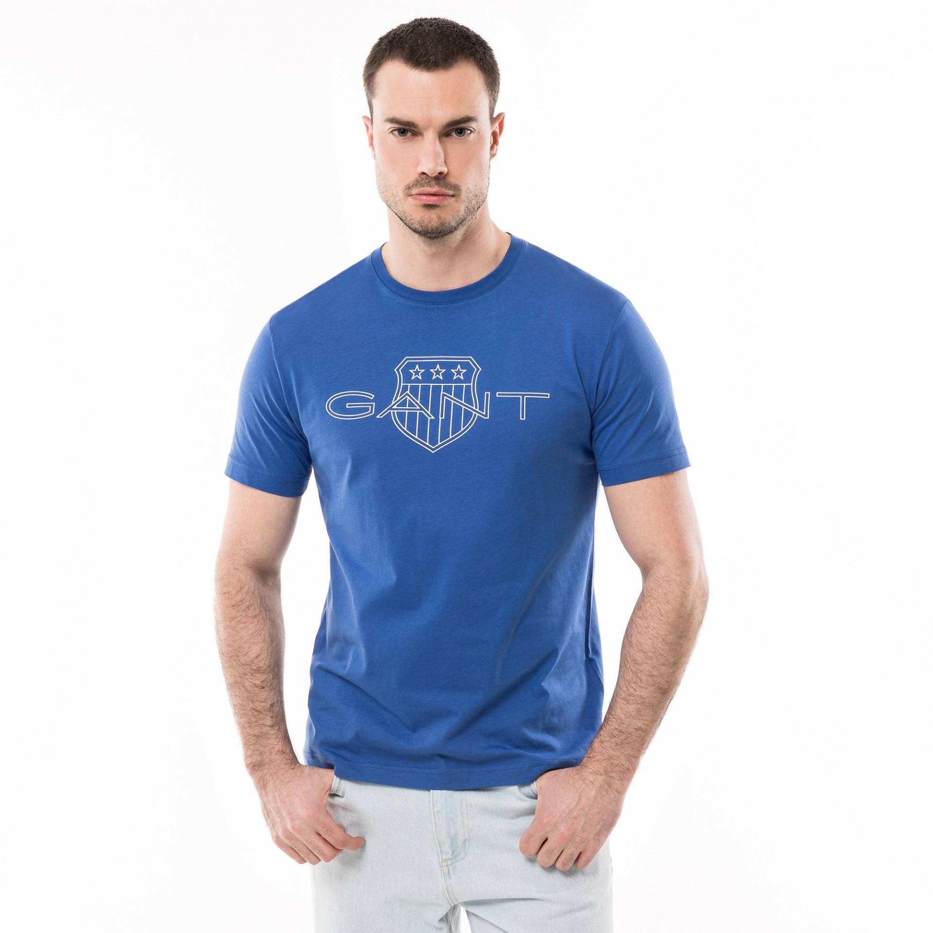 T-shirt Herren Blau L von GANT