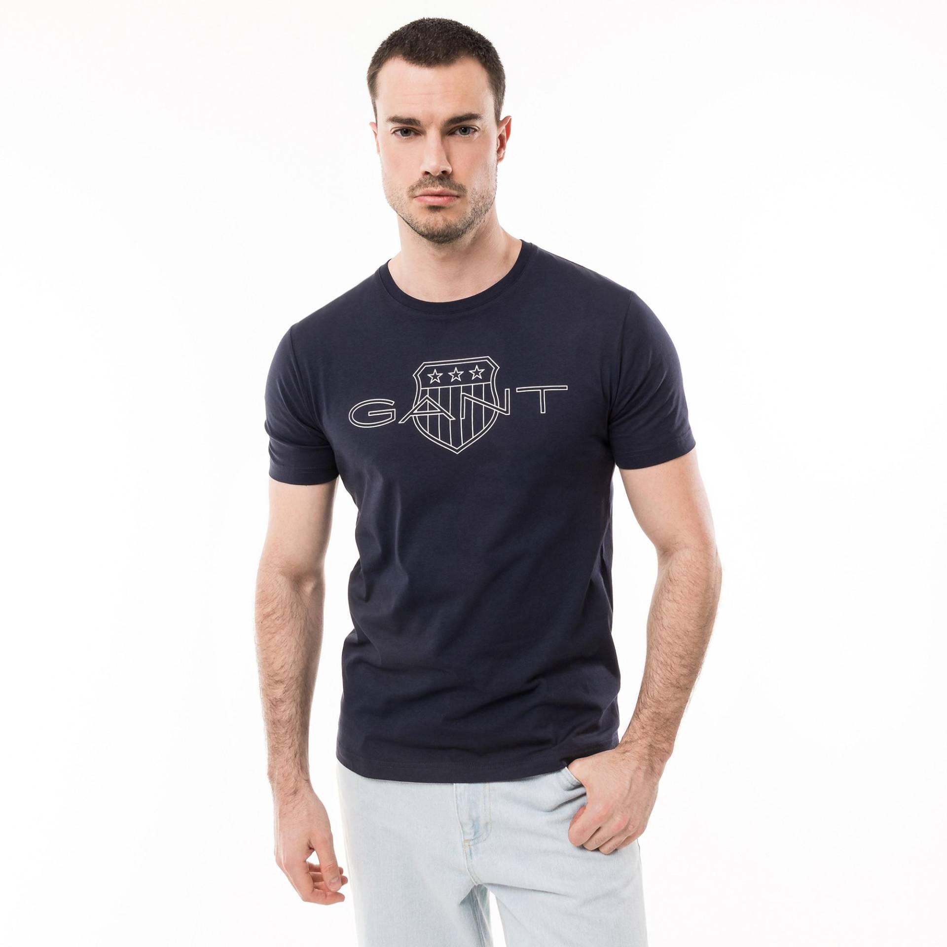 T-shirt Herren Marine L von GANT