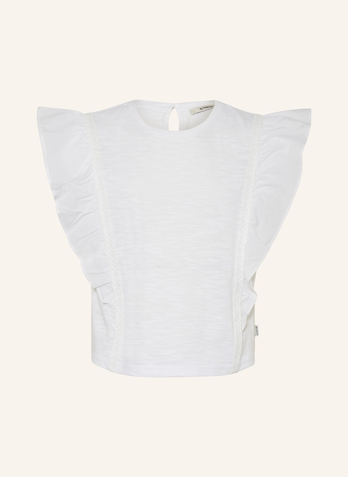 Garcia T-Shirt Mit Volants weiss Garcia T-Shirt Mit Volants weiss von GARCIA
