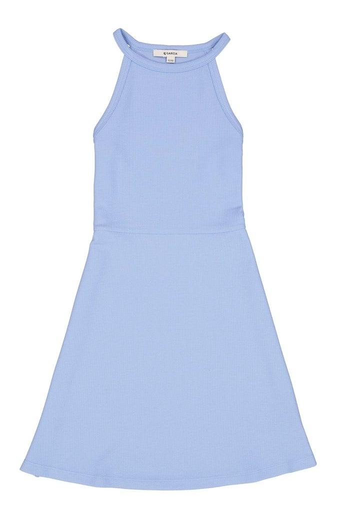 Mädchen Kleid Rippstoff Mädchen Blau 128/134 von GARCIA