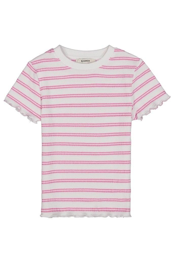 Mädchen T-shirt Streifen Mädchen Multicolor 128/134 von GARCIA