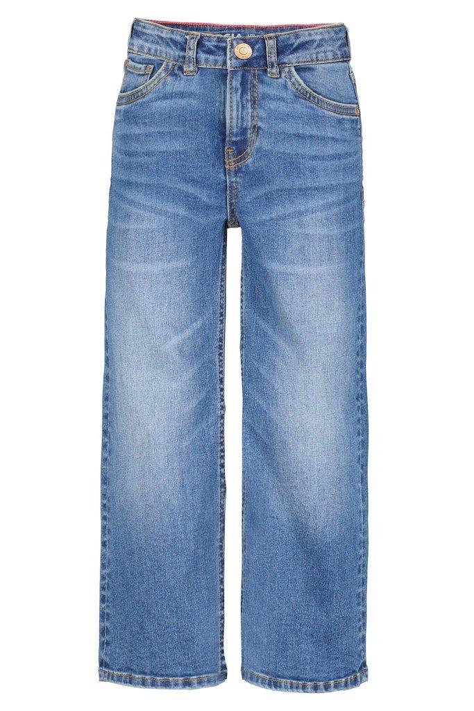 Mädchen Wide Fit Jeans Medium Used Unisex Blau 110 von GARCIA