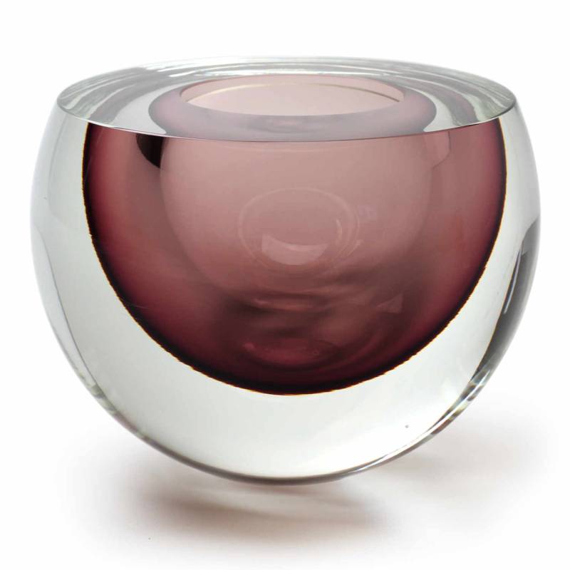 Bowl Drop Flat Vase, Farbe lila von GARDECO