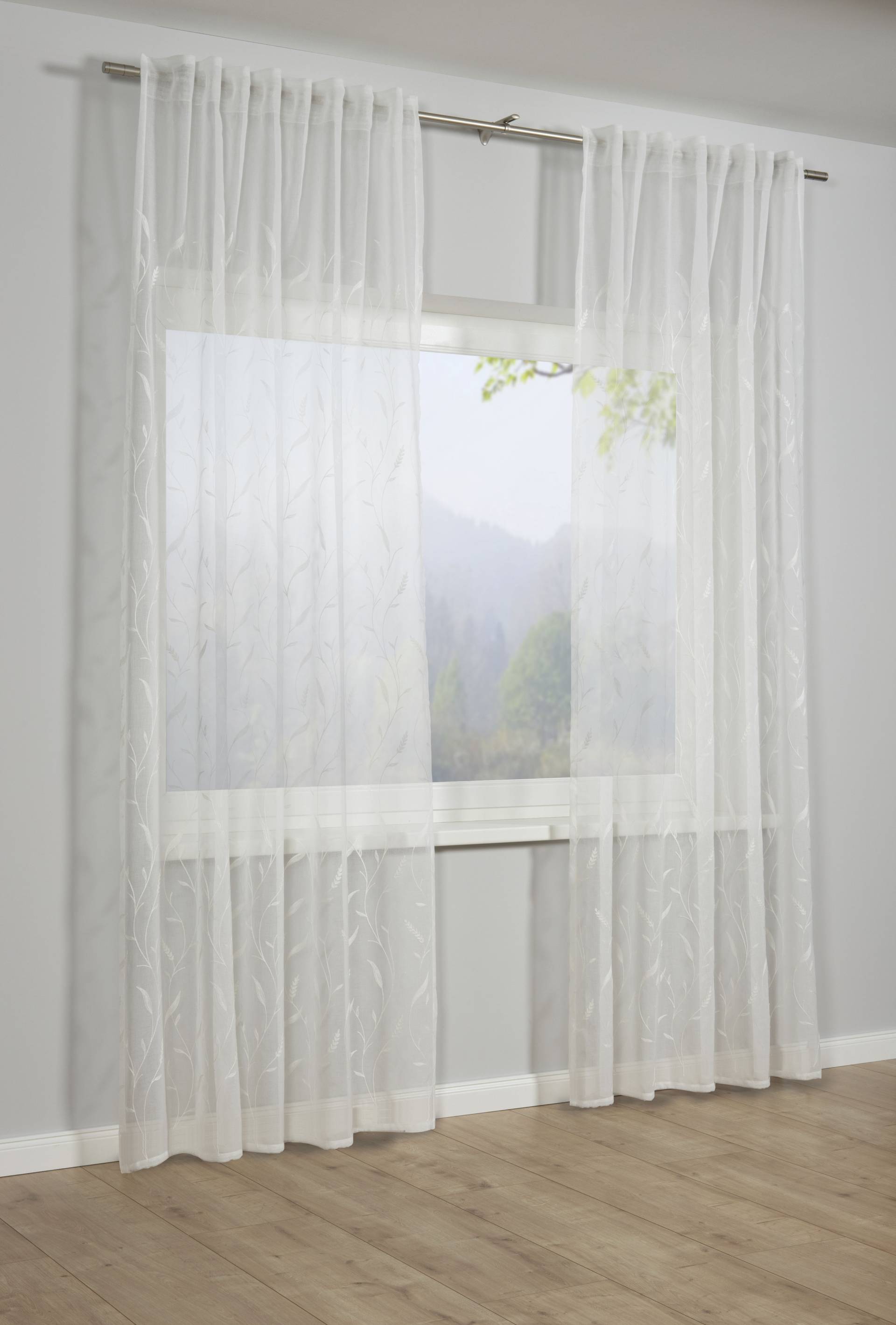GARDINIA Gardine »Schal mit Gardinenband Dolly-Voile mit Rankenstickerei«, (1 St.), Stoff Dolly-Voile mit Rankenstickerei GARDINIA Gardine »Schal mit Gardinenband Dolly-Voile mit Rankenstickerei«, (1 St.), Stoff Dolly-Voile mit Rankenstickerei von GARDINIA