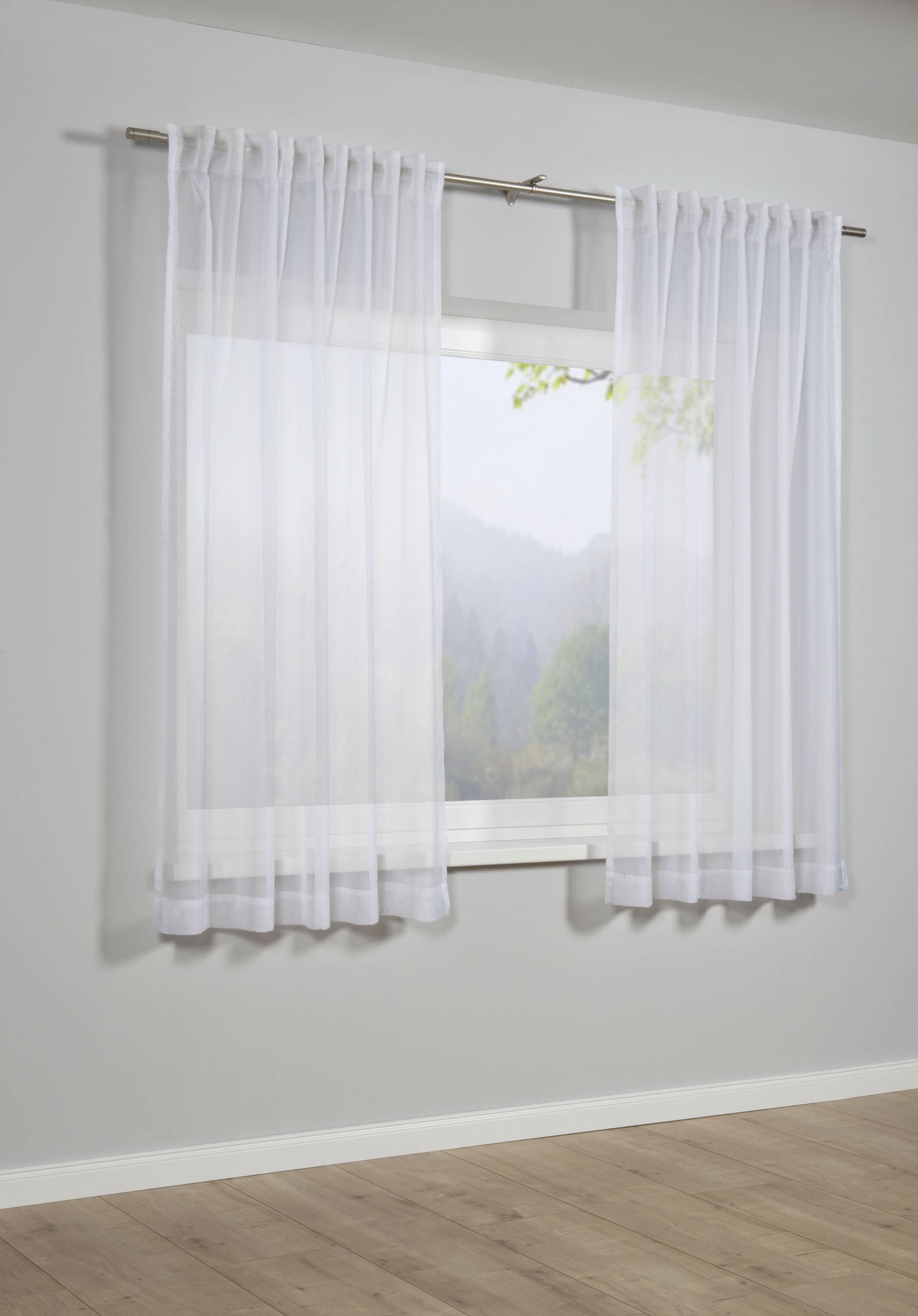GARDINIA Gardine »Schal mit Gardinenband Voile Uni«, (1 St.), Stoff Voile Uni GARDINIA Gardine »Schal mit Gardinenband Voile Uni«, (1 St.), Stoff Voile Uni von GARDINIA