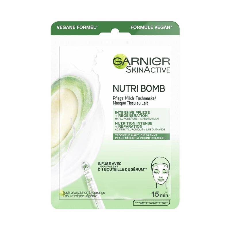 Nutri Bomb Pflege-milch-tuchmaske Mandelmilch Damen  28g von GARNIER SKIN ACTIVE