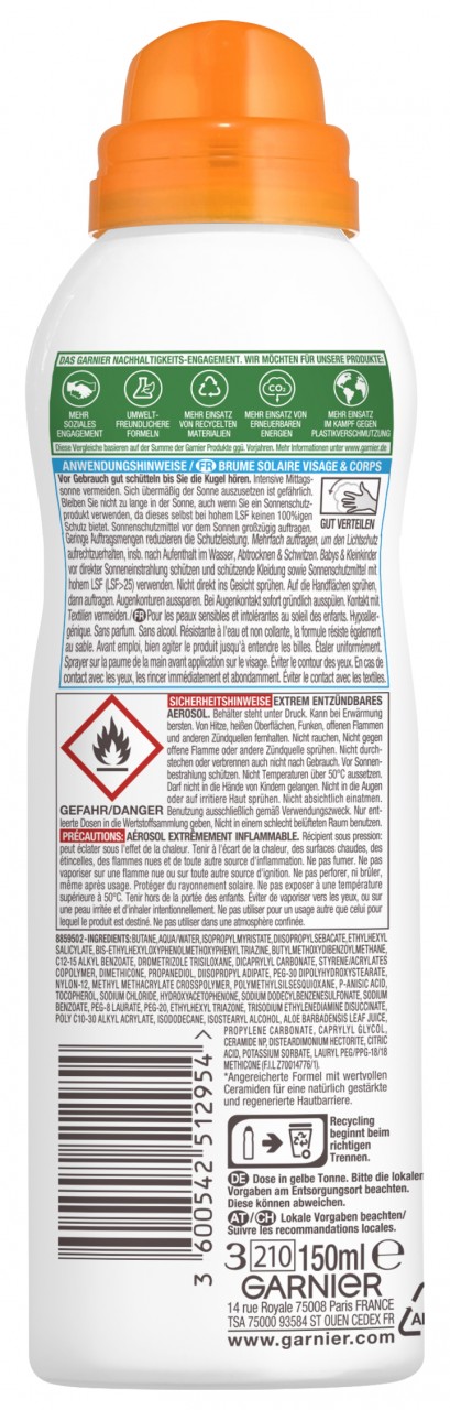 Ambre Solaire - Ambre Solaire Kids Sensitive Expert+ Anti-sand Spray Lsf 50+ Ambre Solaire - Ambre Solaire Kids Sensitive Expert+ Anti-sand Spray Lsf 50+ von GARNIER