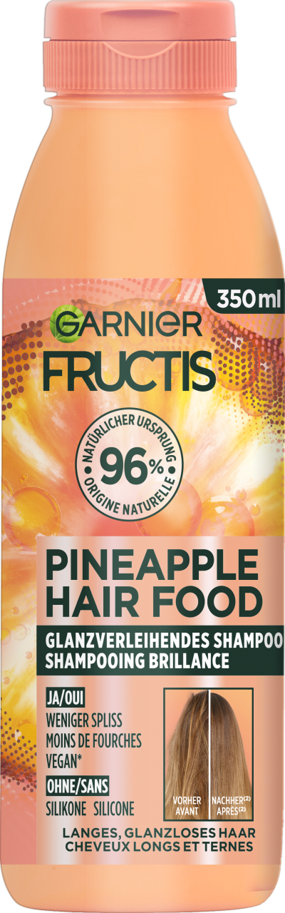 Fructis - Glanzverleihendes Ananas Hair Food Shampoo von GARNIER