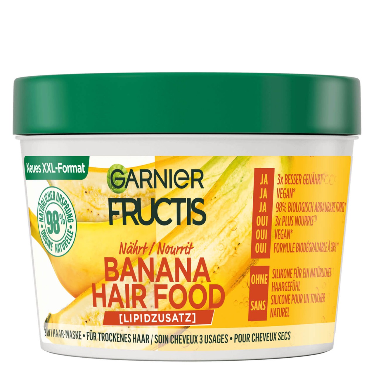 Fructis - Hair Food Banana 3in1 Maske von GARNIER