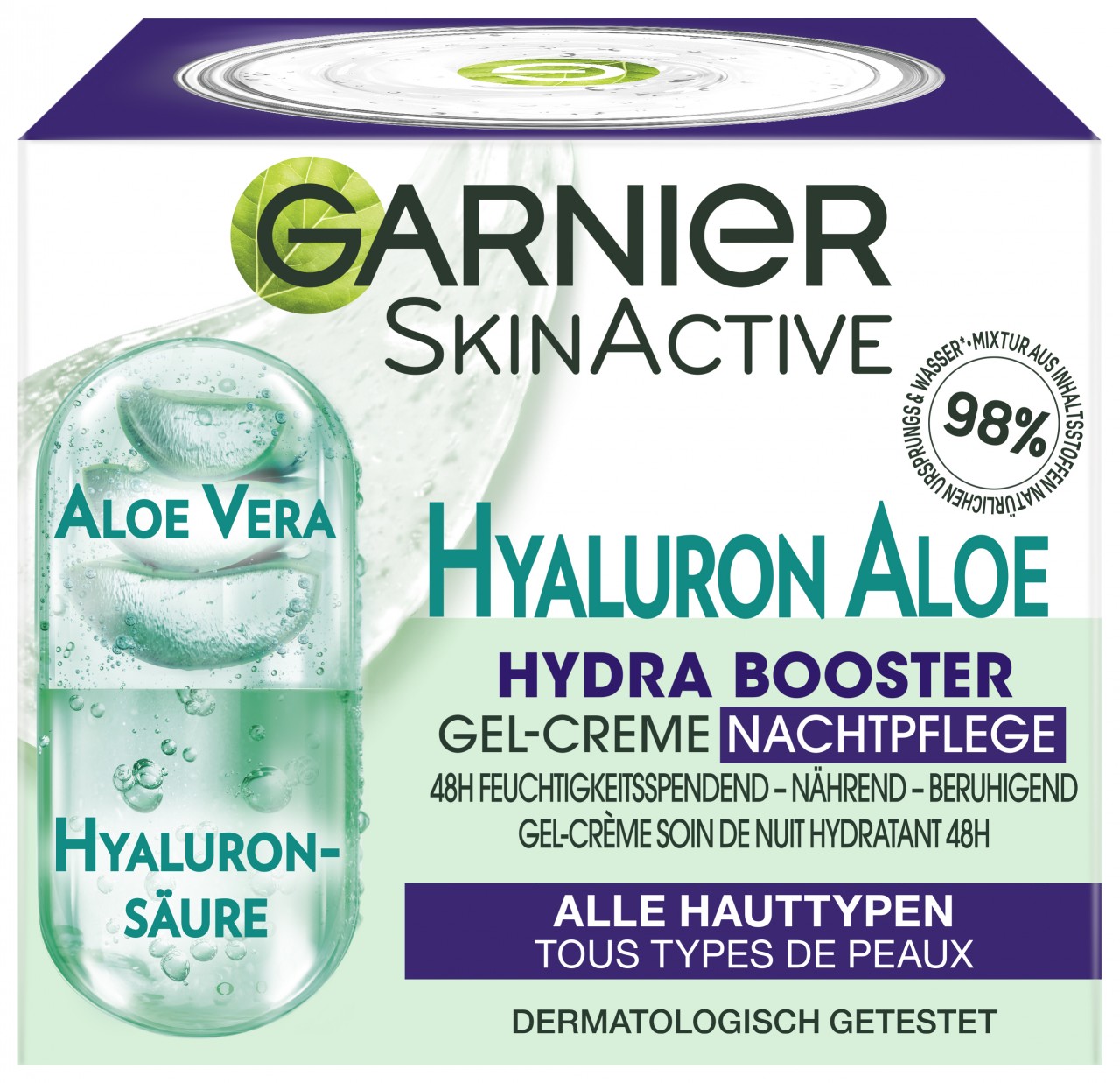 Skinactive Face - Hyaluron Aloe Hydra Booster Gel-creme Nachtpflege Skinactive Face - Hyaluron Aloe Hydra Booster Gel-creme Nachtpflege von GARNIER