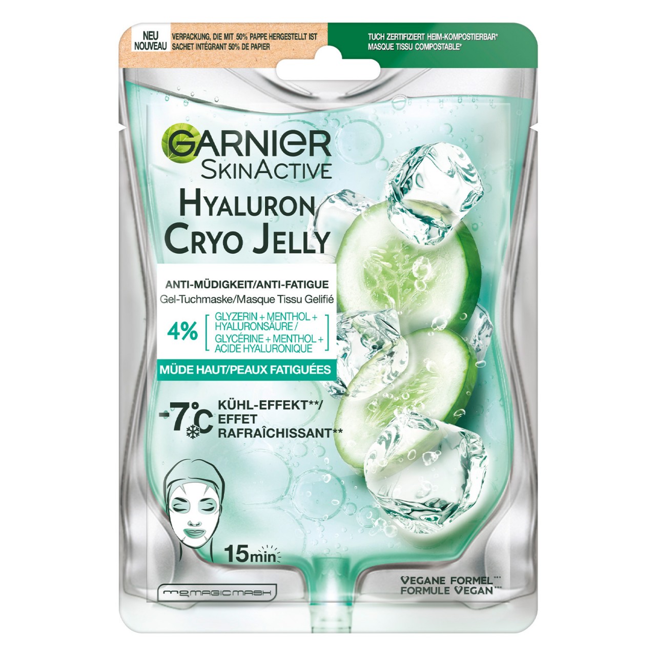 Skinactive Face - Hyaluron Cyro Jelly Mask von GARNIER