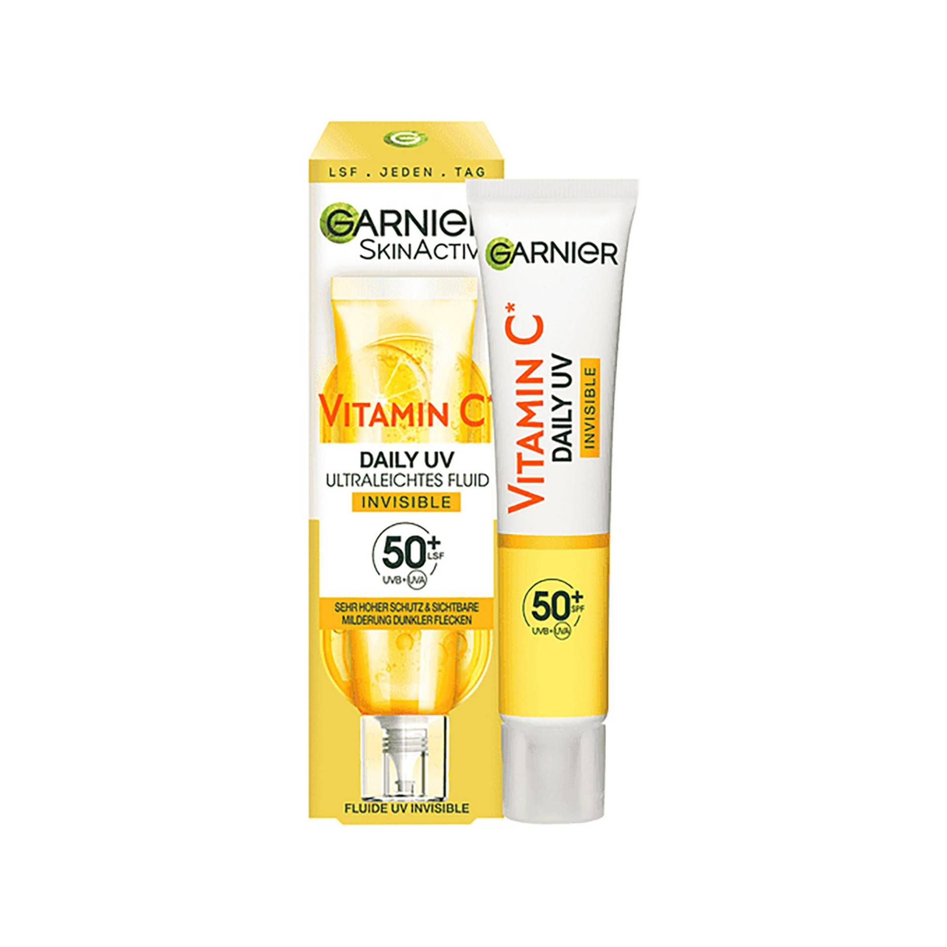 Skinactive Vitamin C Tägliches Sonnenfluid Invisible Mit Lsf 50+ Damen  40ml von GARNIER