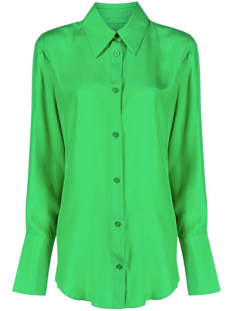GAUGE81 classic collar silk shirt - Green von GAUGE81