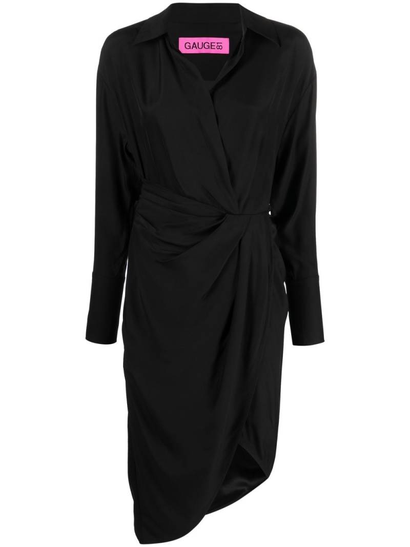 GAUGE81 gathered-front shirt dress - Black von GAUGE81