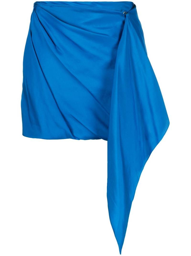GAUGE81 silk draped miniskirt - Blue von GAUGE81