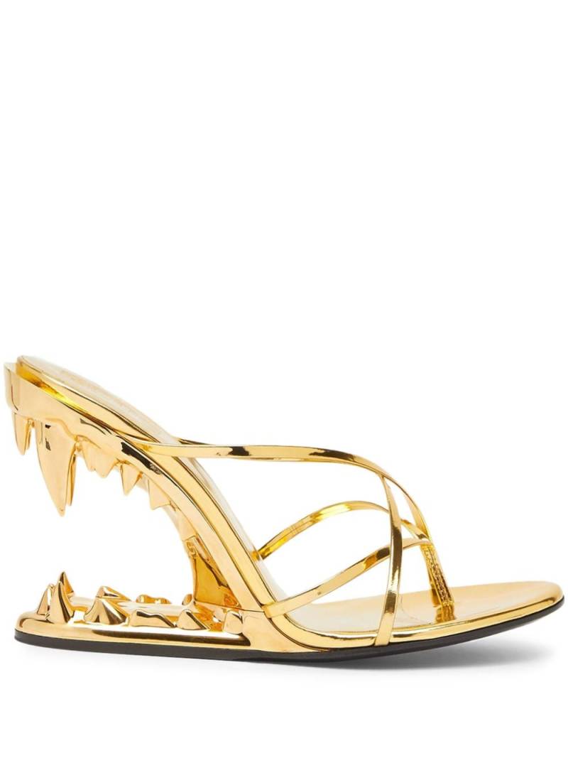 GCDS 110mm Morso Mirror sandals - Gold von GCDS