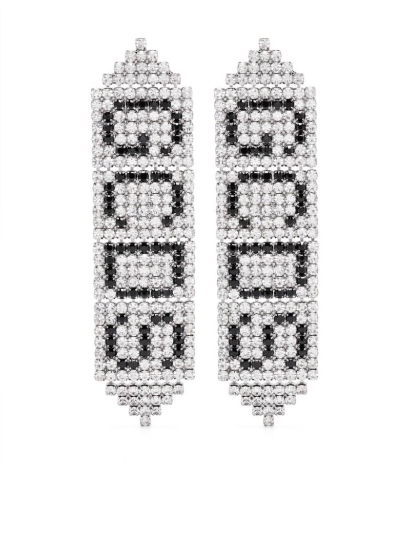 GCDS Bling Logo earrings - Silver von GCDS