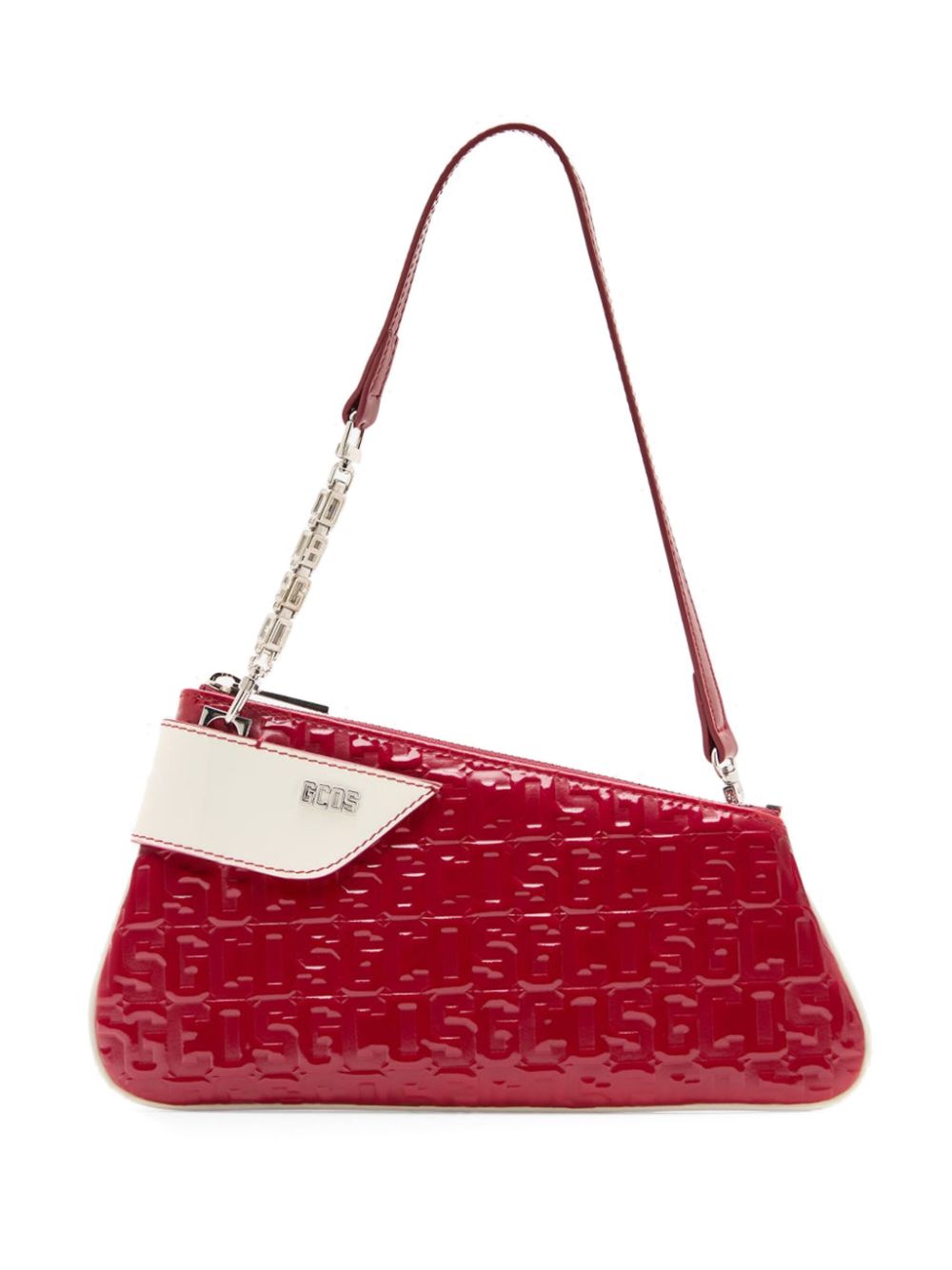 GCDS Comma Notte monogram shoulder bag - Red von GCDS