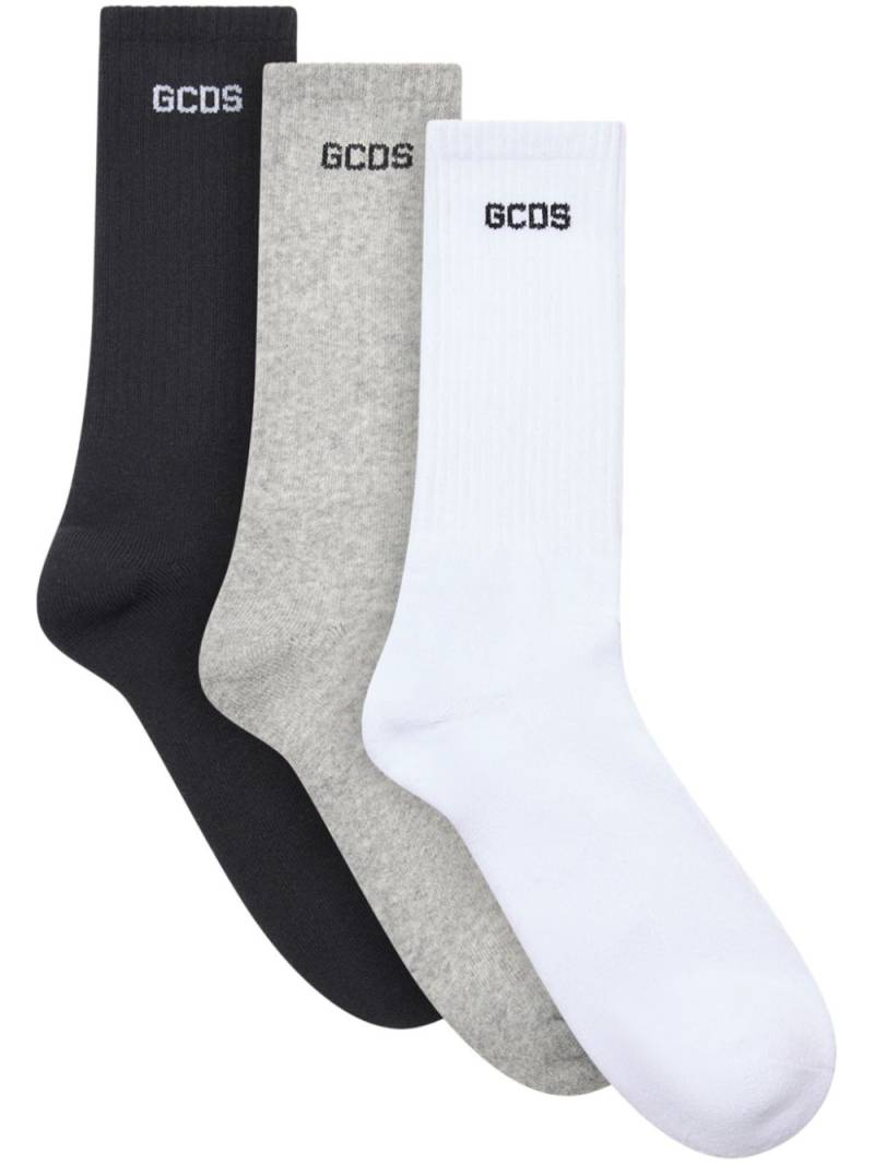 GCDS Essentials socks (pack of three) - White von GCDS