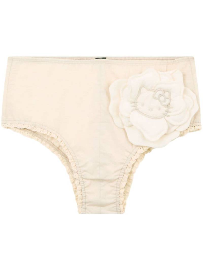 GCDS Hello Kitty floral panties - Neutrals von GCDS