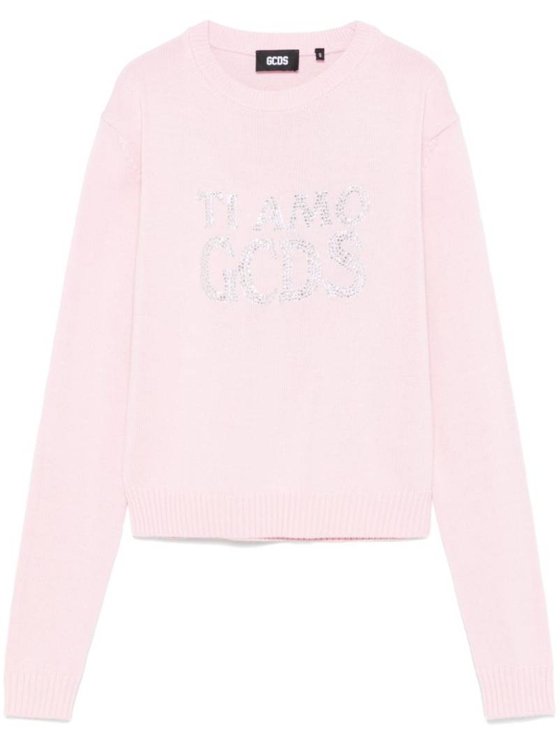 GCDS Ti Amo Bling sweater - Pink von GCDS