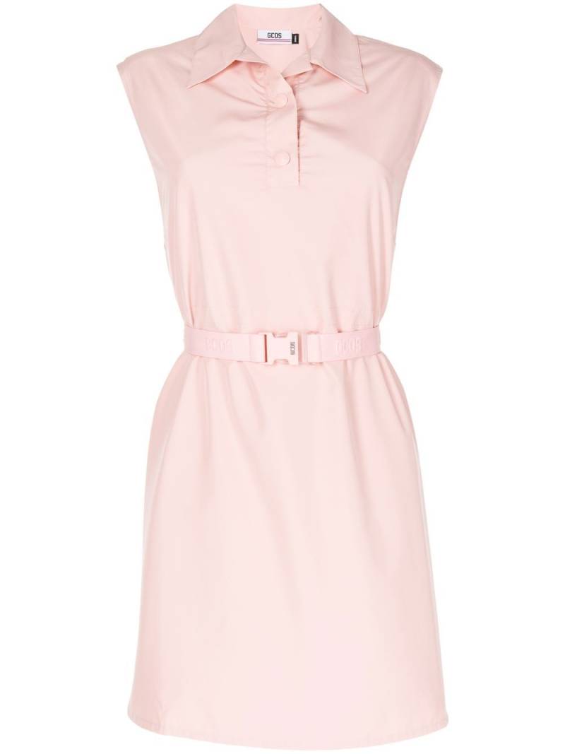 GCDS belted mini polo dress - Pink von GCDS