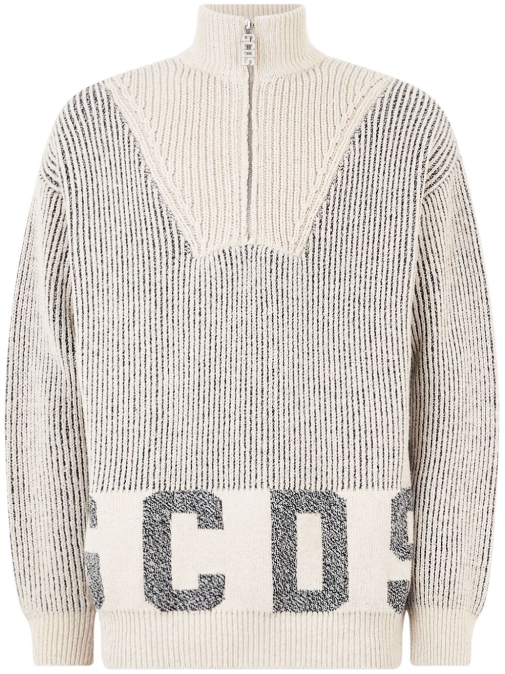 GCDS half-zip jumper - Neutrals von GCDS