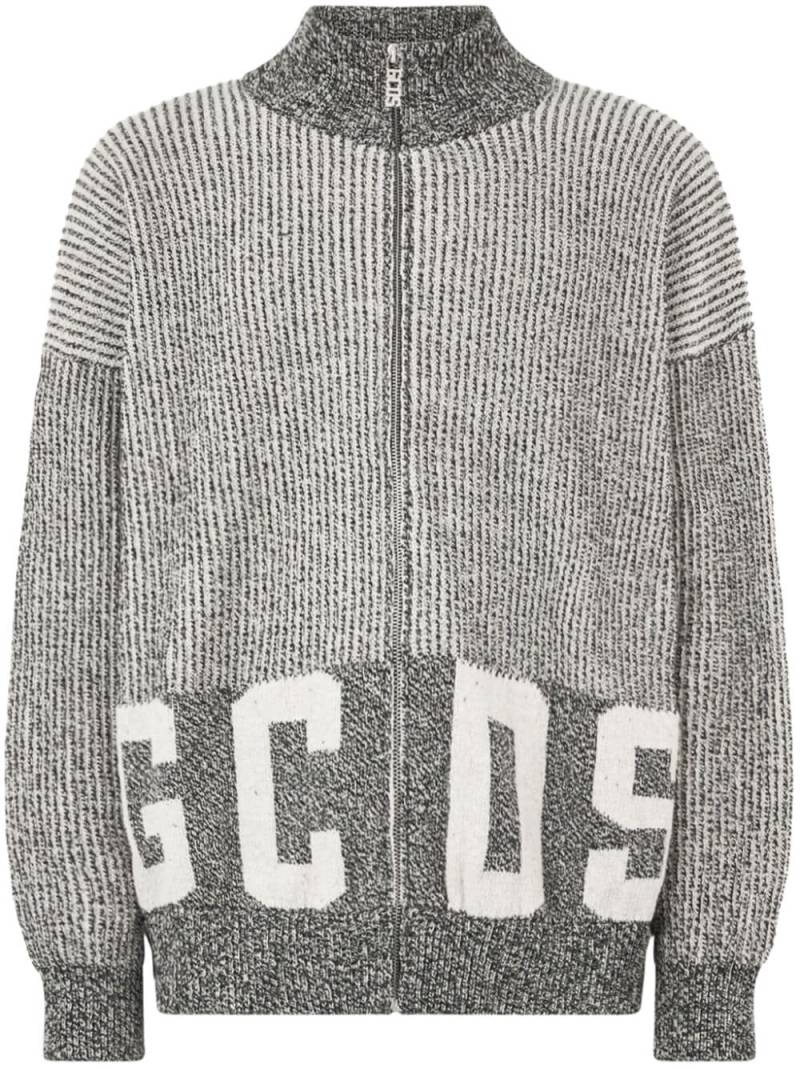 GCDS logo cardigan - Grey von GCDS