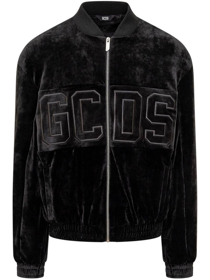 GCDS logo-embroidered bomber jacket - Black von GCDS