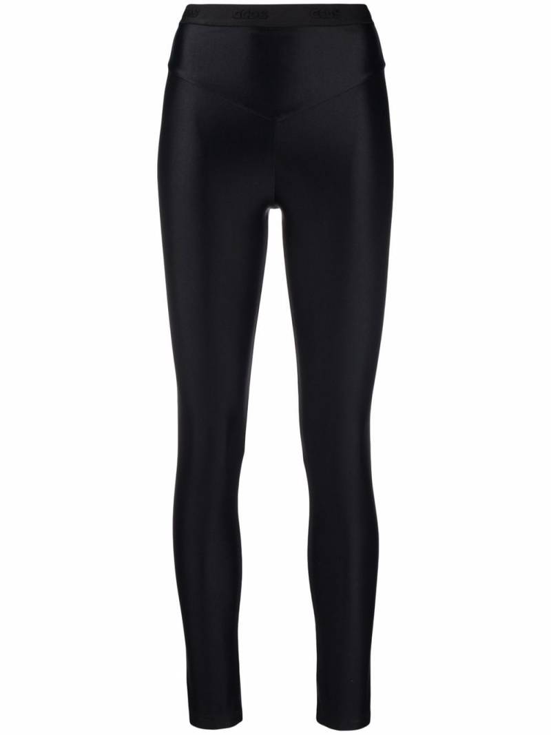 GCDS logo-waistband leggings - Black von GCDS