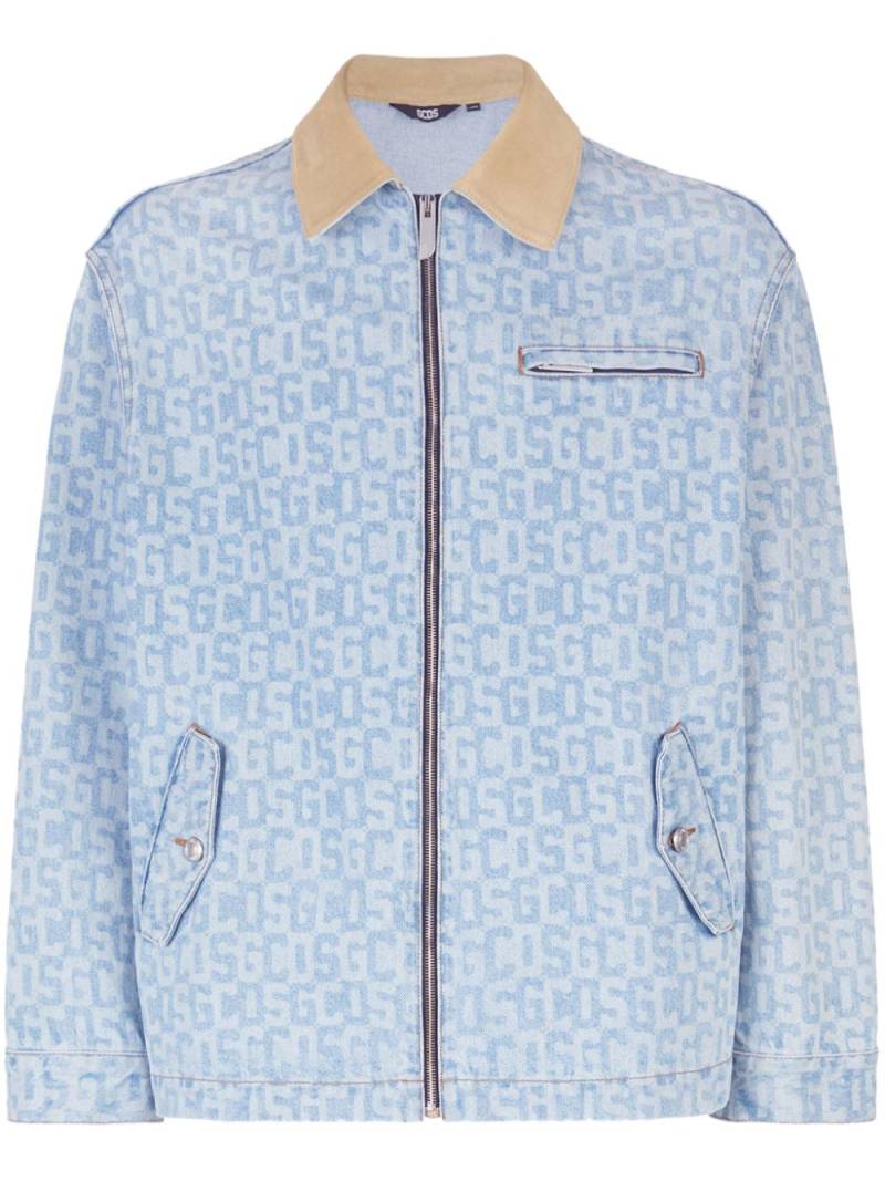 GCDS monogram denim Harrington jacket - Blue von GCDS