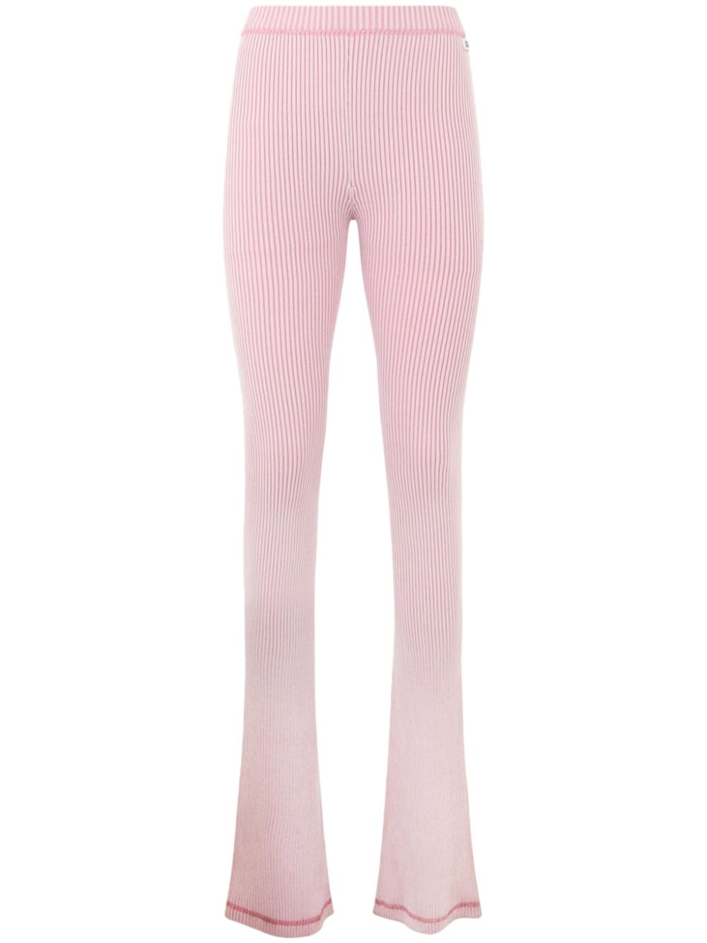 GCDS ribbed knit flared trousers - Pink von GCDS