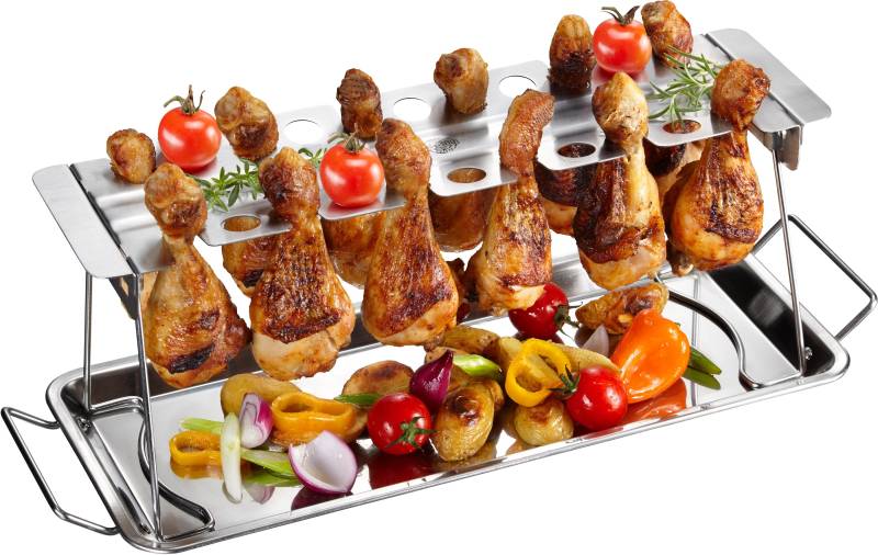 GEFU Servierplatte »Hähnchenkeulen-Halter«, (Hähnchenkeulen-Halter), BBQ von GEFU
