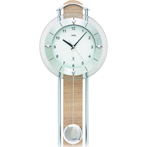 AMS Pendeluhr, Funk Wanduhr, Sonoma mit Eichnholz Deko AMS Pendeluhr, Funk Wanduhr, Sonoma mit Eichnholz Deko von GERMAN CLOCKS