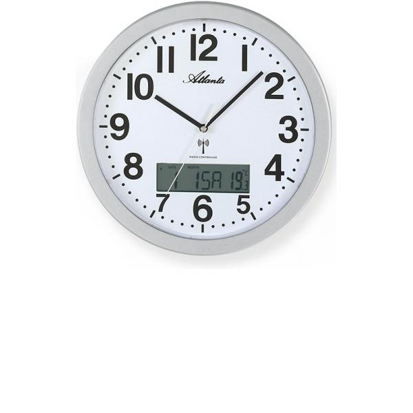 ATLANTA Date Display Funkwanduhr mit Kalender und Thermometer ATLANTA Date Display Funkwanduhr mit Kalender und Thermometer von GERMAN CLOCKS