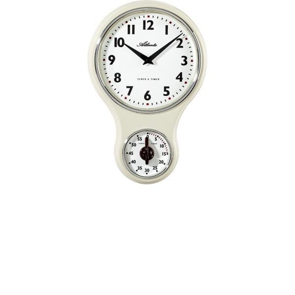 ATLANTA Eieruhr Silent Quartz, Nostalgie Küchenuhr mit Timer ivoir ATLANTA Eieruhr Silent Quartz, Nostalgie Küchenuhr mit Timer ivoir von GERMAN CLOCKS