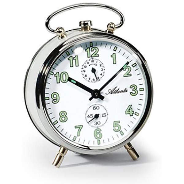 ATLANTA Mechanischer Wecker mit weissem Metallgehäuse ATLANTA Mechanischer Wecker mit weissem Metallgehäuse von GERMAN CLOCKS