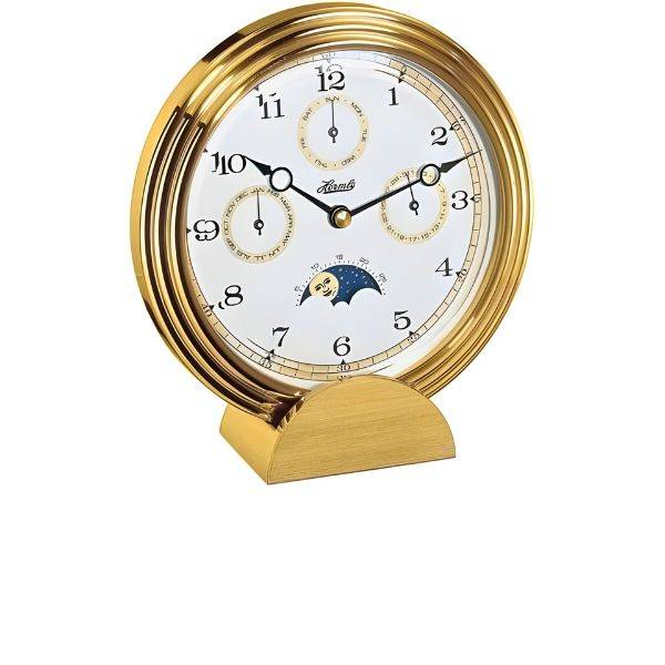 HERMLE Stockton II, Silent Quartz Tischuhr mit Vollkalender gold HERMLE Stockton II, Silent Quartz Tischuhr mit Vollkalender gold von GERMAN CLOCKS