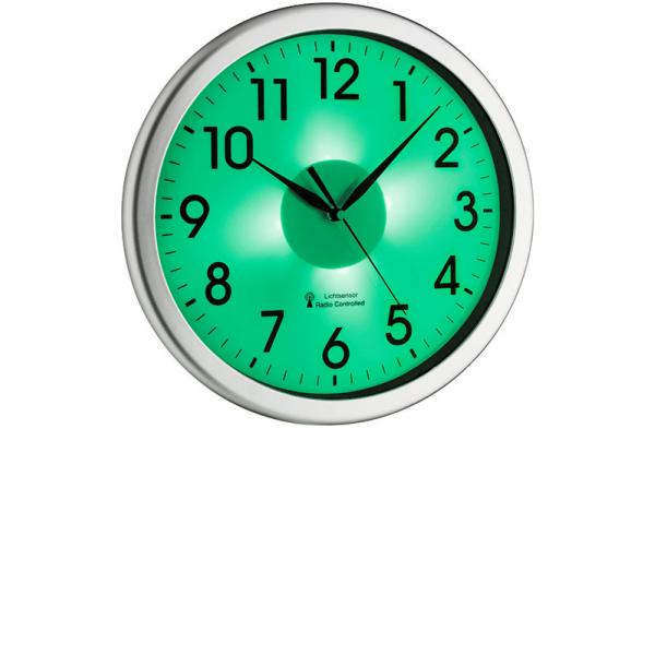 TFA Corona Light, Funk Wanduhr mit Beleuchtung, silbergrau TFA Corona Light, Funk Wanduhr mit Beleuchtung, silbergrau von GERMAN CLOCKS