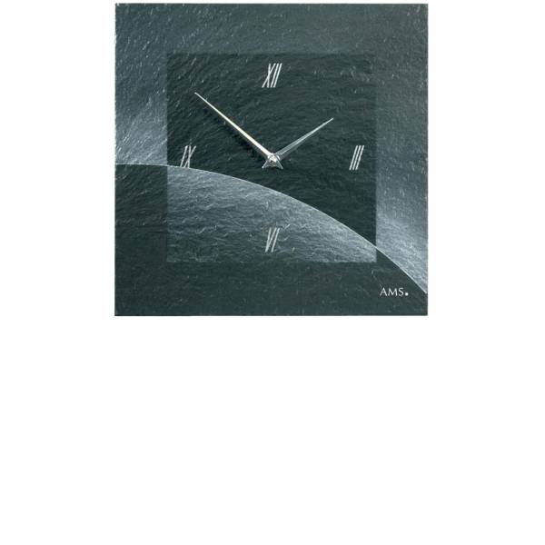 AMS Schiefer Wanduhr, Vaerst Airbrush Design, römisch silber AMS Schiefer Wanduhr, Vaerst Airbrush Design, römisch silber von GERMAN CLOCKS