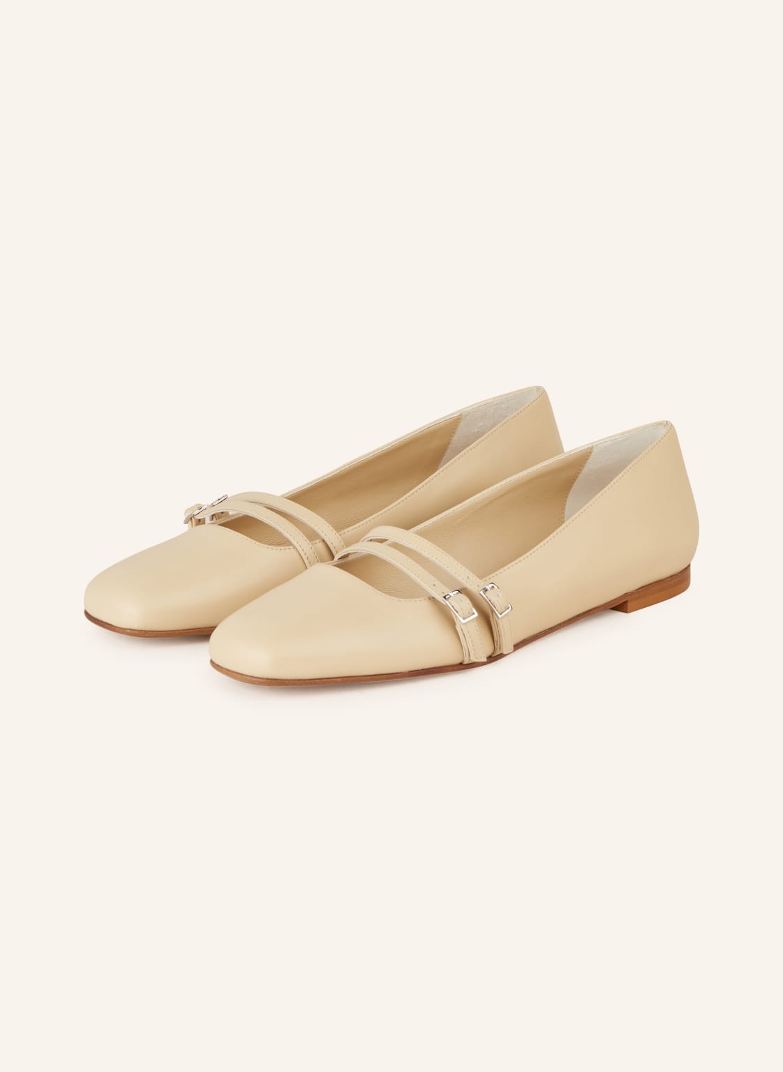 Gia Borghini Mary-Jane-Ballerinas Felice beige von GIA BORGHINI