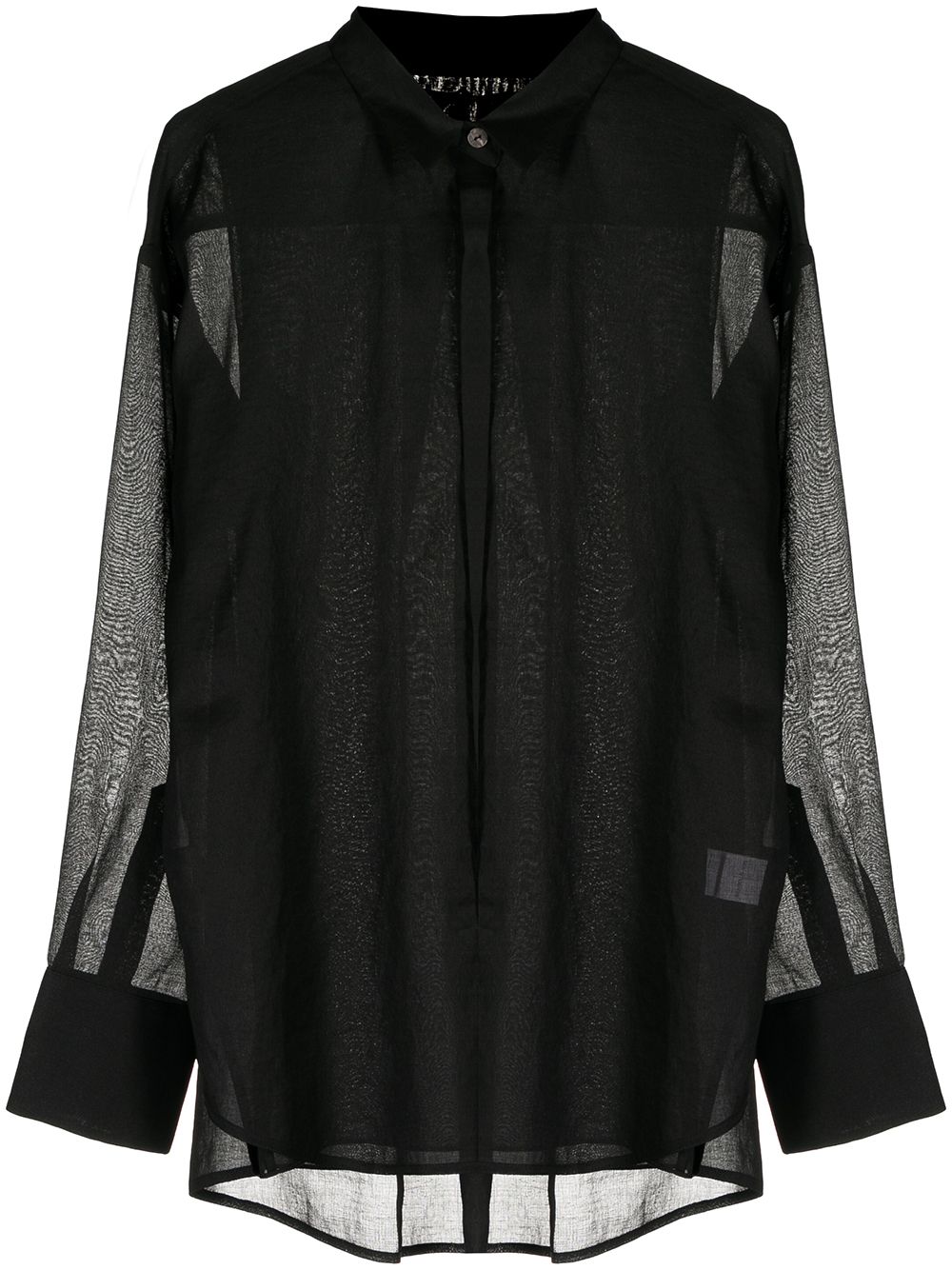 GIA STUDIOS semi-sheer button-up shirt - Black von GIA STUDIOS