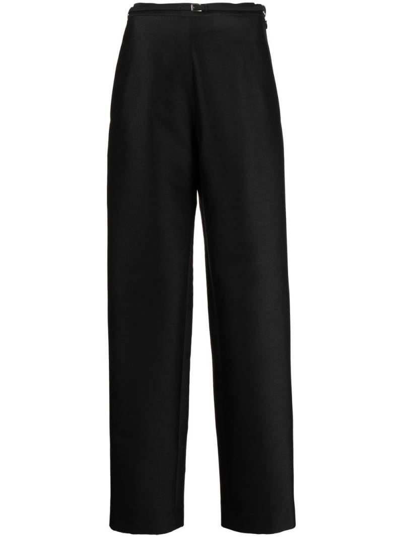 GIA STUDIOS skinny-belt straight leg trousers - Black von GIA STUDIOS