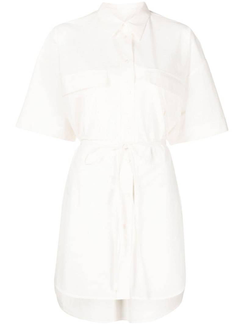 GIA STUDIOS two-pocket tie-waist shirt - White von GIA STUDIOS