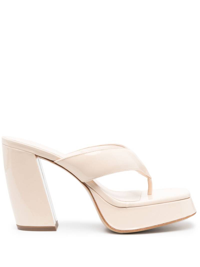 GIABORGHINI Gia 17 120mm platform mules - Neutrals von GIABORGHINI