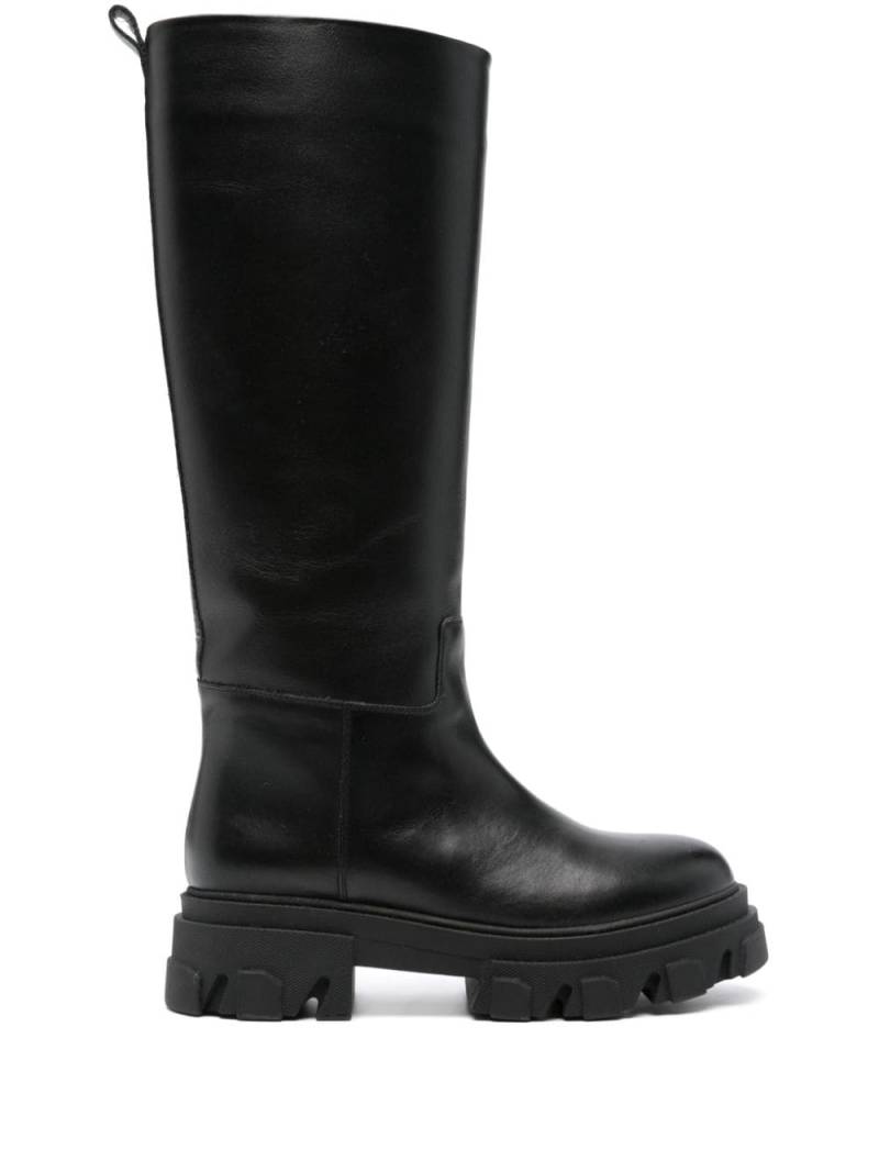 GIABORGHINI 50mm leather boots - Black von GIABORGHINI