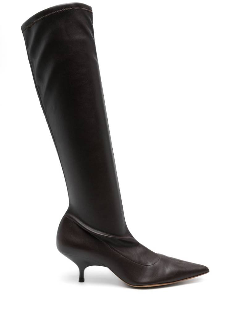 GIABORGHINI 60mm faux-leather boots - Brown von GIABORGHINI