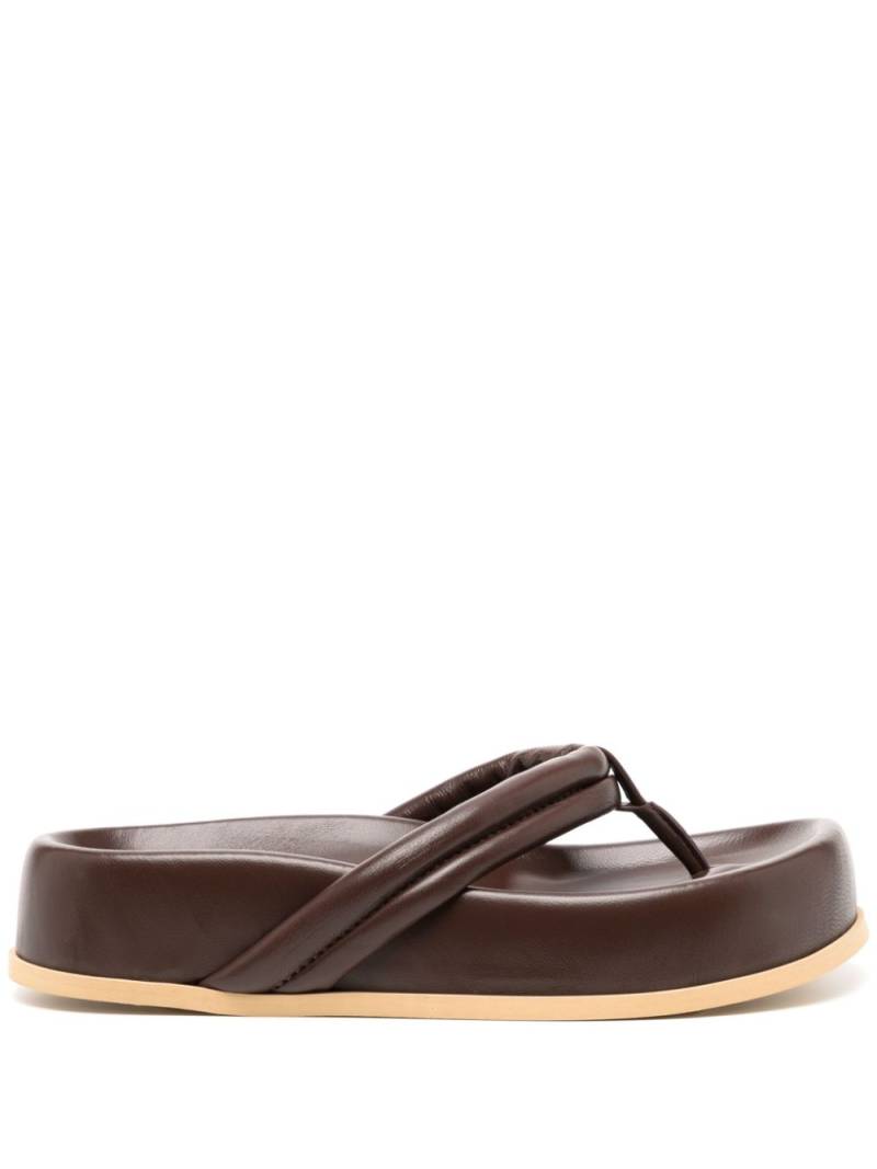 GIABORGHINI Frederique 40mm leather sandals - Brown von GIABORGHINI