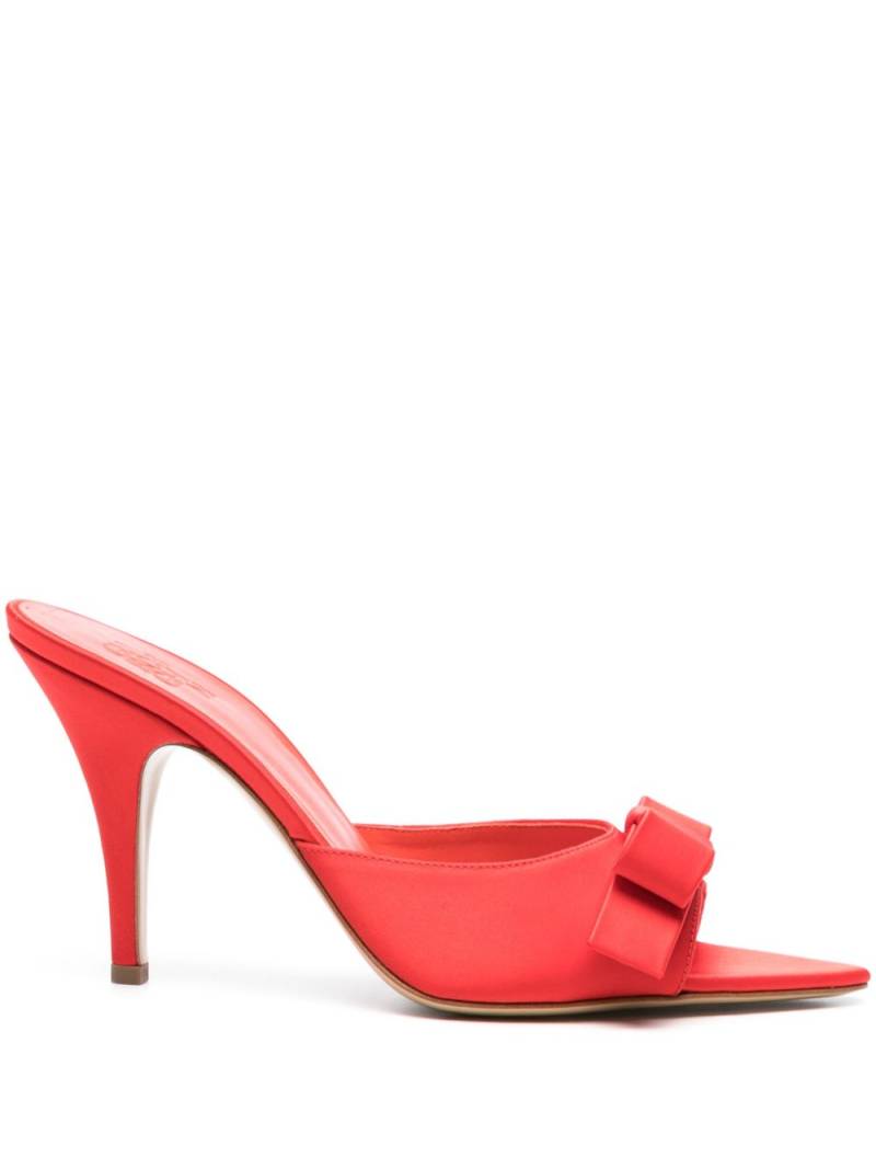 GIABORGHINI Honorine 85mm satin mules - Red von GIABORGHINI